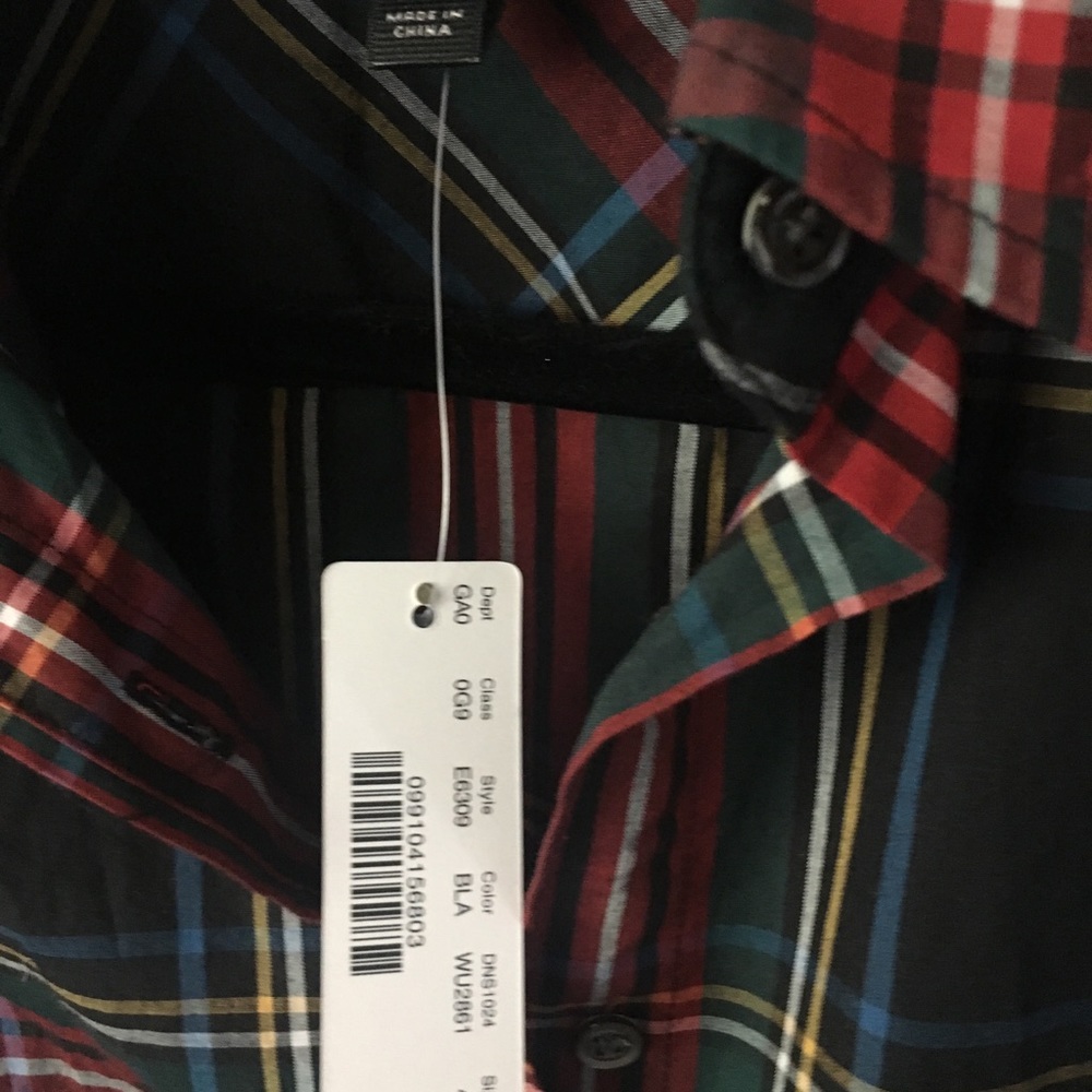 JCrew button down steward shirt Tartan plaid